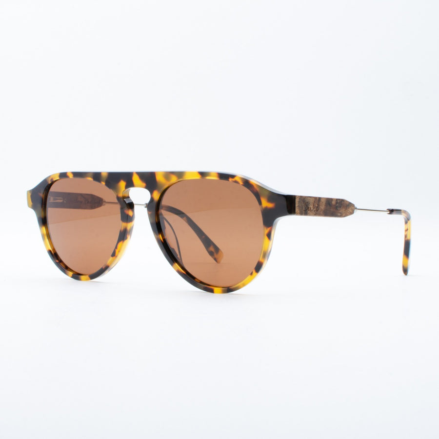 Wooden Sunglasses Amoli Yellow Tortoise Suki