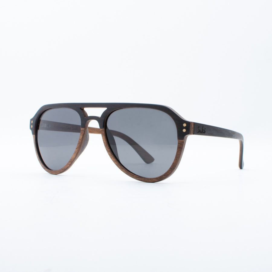 Wooden Sunglasses Kayoa Ebony Walnut Suki