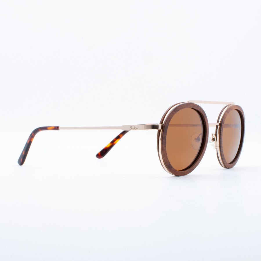 Wooden Sunglasses Meno Teakwood Suki