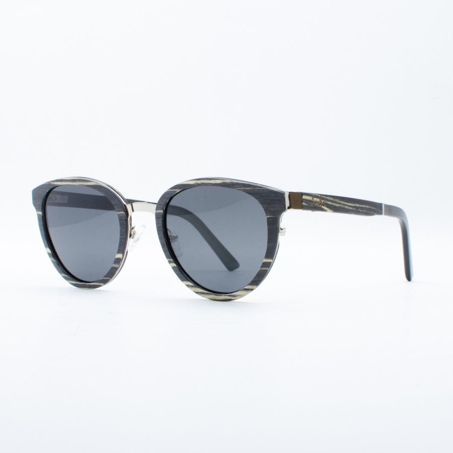 Wooden Sunglasses Morotai Ebony White Suki