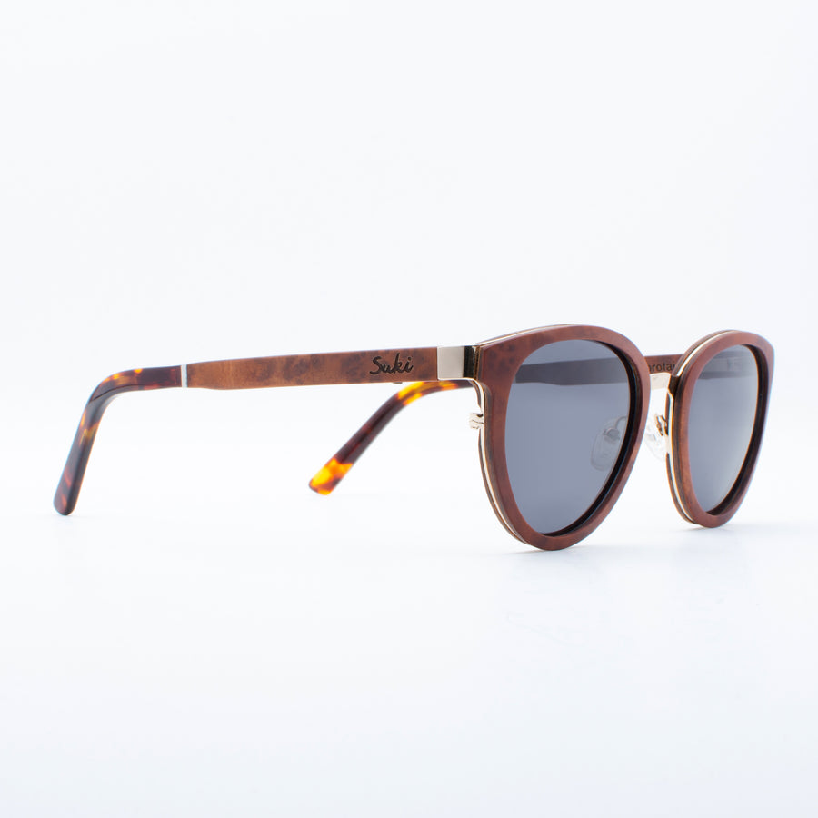 Wooden Sunglasses Morotai Red Buri Suki