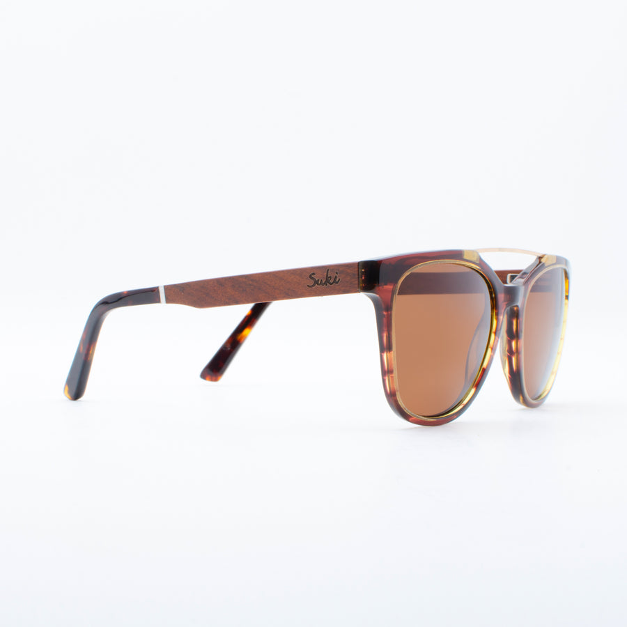 Wooden Sunglasses Oma Amber Suki