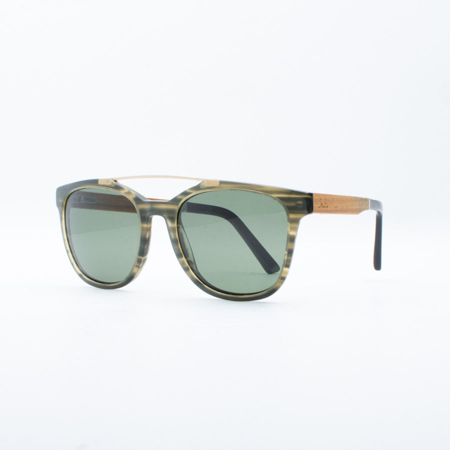 Wooden Sunglasses Oma Moss Green Suki