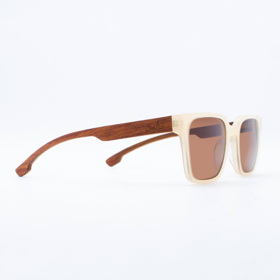 Wooden Sunglasses Palawa Milky Suki