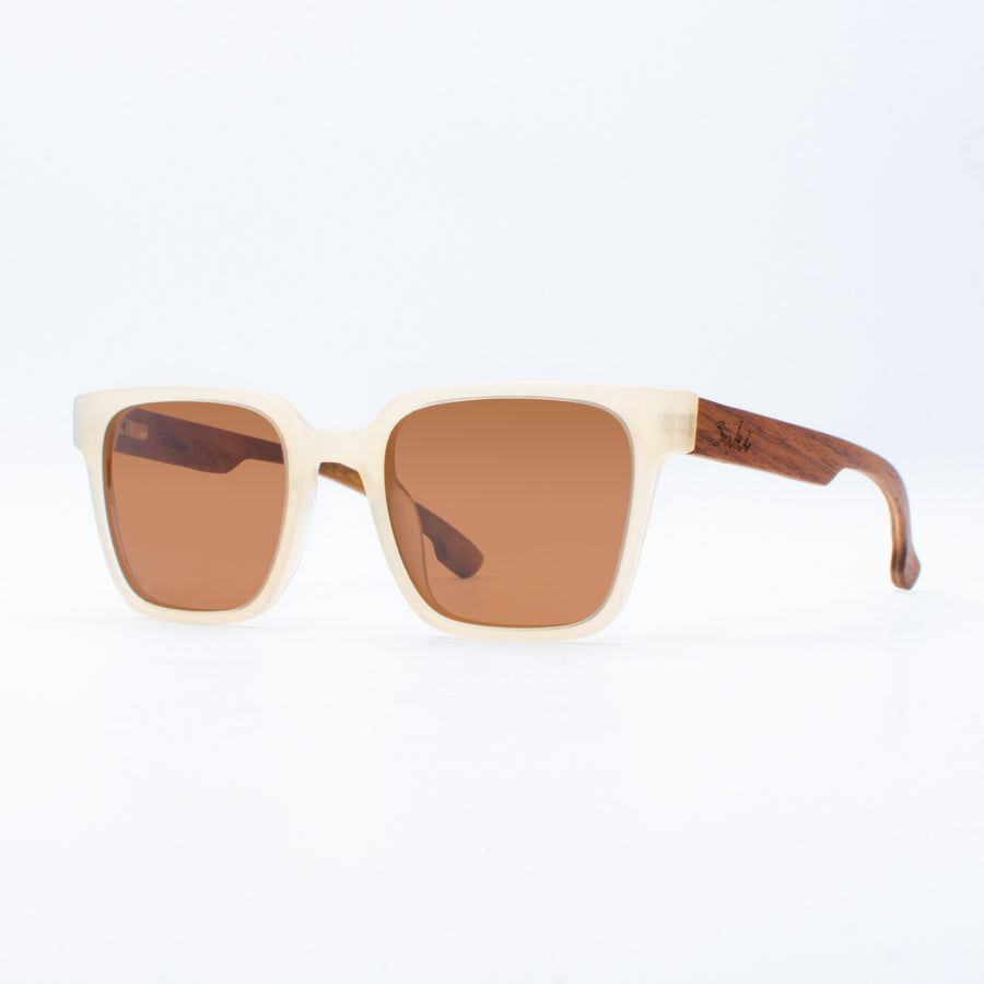 Wooden Sunglasses Palawa Milky Suki