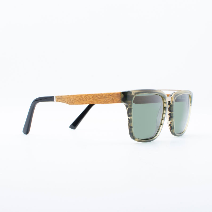Wooden Sunglasses Rama Moss Green Suki