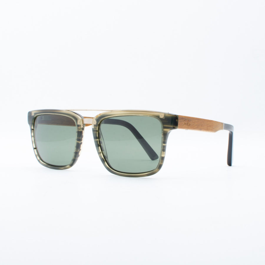 Wooden Sunglasses Rama Moss Green Suki