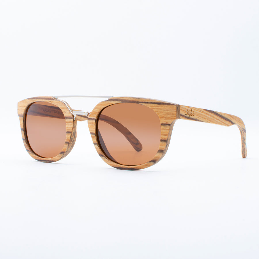 Wooden Sunglasses Rote Zebrawood Suki
